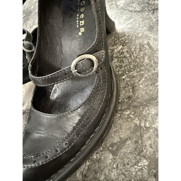 Neosens Womens Chunky Heel Mary Jane's Leather Made In Spain Black Sz 40/9.5 - Picture 12 of 13